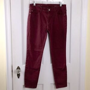DL 1961 Margaux Instasculpt Ankle Skinny Jeans  Burgundy